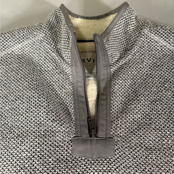 Orvis Sherpa Lined 1/4 Zip Pullover Mens Large Gray - Picture 6 of 13